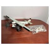 Lot - Metal Columbia TAT Airplane Model with Extras
