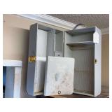 Lot - Jackie Doll with storage case and a framed wedding photo of John F. Kennedy and Jackie Kennedy.