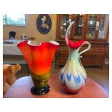 Lot - (2) Vintage Vases