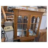 Lot - Display Cabinet and Side Table