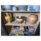 Lot - Assorted Vintage Vases, Pottery, and Decor