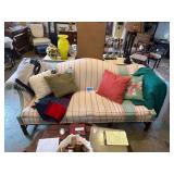 Lot - Sofa with Pillows and Blankets