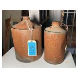 Lot - (2) Metal Containers
