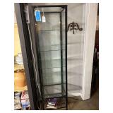 Metal Frame Glass Display Cabinet with Shelves