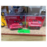 (2) New Craftsman Batteries - 2Ah and 4Ah