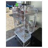 Large Bird Cage with Multiple Toys and Perches