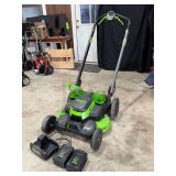 Greenwork Pro 80V Battery Operated Lawnmower with (2) Batteries and Charger