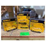 (4) New Dewalt 20V Batteries