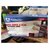 New 50-Ft 12G Southwire Red, White, and Blue Extension Cord