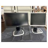 2 HP DeskTop Computer Monitors