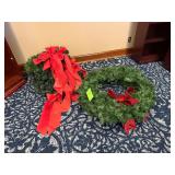 Lot - Christmas Decorative Wreaths - (7) Total
