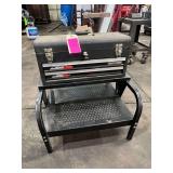 Empty Tool Box with key and 2-step Metal steps