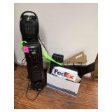 (2) Office heaters, Box of extra keyboards