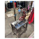 Milwaukee Magnetic Drill Press with stand and accessories