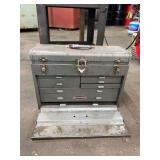 Tool box with contents (drill bits)