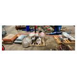 Pallet of breaker boxes / ceiling shop light