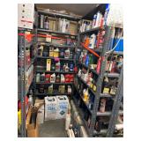 LARGE LOT: Shelves included - Various oil, refrigerant, misc fluids