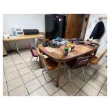 (2) tables and all chairs (breakroom)