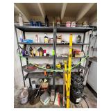 (2) Metal Shelves with all contents: Levels, misc tools