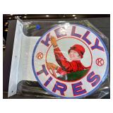 Metal double sided flange sign - Kelly Tires