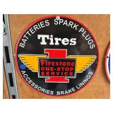 Porcelain steel "Firestone Tires", 12"
