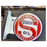 Metal double sided flange sign - Standard Gasoline