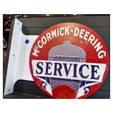 Metal double sided flange sign - McCormick Deering