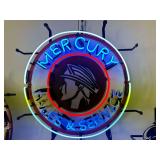 Neon "Mercury" sign.  24"