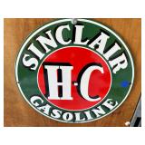 Porcelain steel "Sinclair" sign, 12"