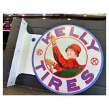 Metal double sided flange sign - Kelly Tires