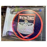 Metal double sided flange sign - Wyeth Tires
