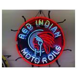NEON "Red Indian Gas" sign, 24"