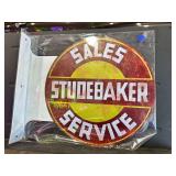 Metal double sided flange sign - Studebaker