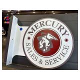 Metal double sided flange sign - Mercury Sales