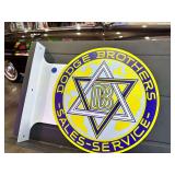 Metal double sided flange sign - Dodge Brothers