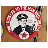 Porcelain steel "Texaco" sign, 12"