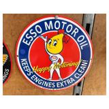 Porcelain steel "Esso Motors", 12"