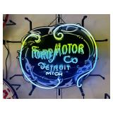 NEON "Ford Motor Co", sign, 24"