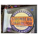Metal double sided flange sign - Stromberg Carbs