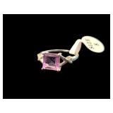 Sterling Silver Amethyst Ring - Size 8