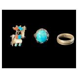 Lot - (3) Sterling Silver Rings