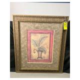 Large Framed Neoclassical Botanical Still Life Print