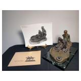 E. Heikka Bronze Statue on Marble Base - "Hangover"