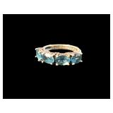 EFFY Sterling Silver Blue Topaz Ring - Size 6