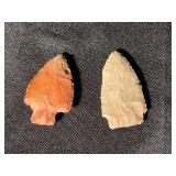 Lot - (2) Arrowheads