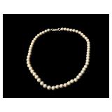 Vintage Sterling Silver Beaded Necklace