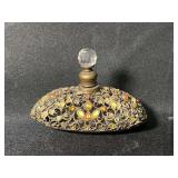Vintage Filigree and Jewel Perfume Bottle