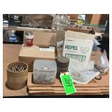 Lot - Repel Insect Repellent, Pipe Thread Compound, Metal Hardware, and More