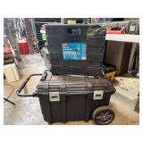 Lot - Husky Mobile Job Box and Staples Rolling Crate