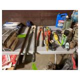 Tool Lot - Bolt Cutters, Socket, misc